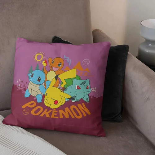 Vista 3 de NORTHWEST Almohada Pokémon, 18 x 18 pulgadas, para salir
