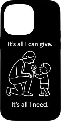 Vista 21 de Child Giving Flower to Parent Minimal Symbolic Love Design Case for iPhone 16