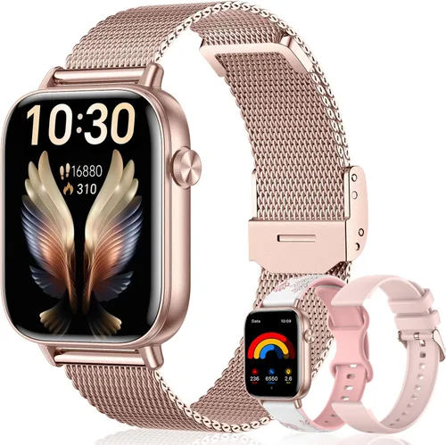 Vista 10 de Reloj inteligente para hombre para Android iPhone 1.83" HD 3 bandas Negro