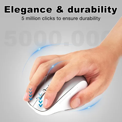 Vista 5 de SHUNJINRUN Mouse Bluetooth mouse inalámbrico recargable para computadora 3 modos BT50BT30USB ratones inalámbricos silenciosos para laptop Surface