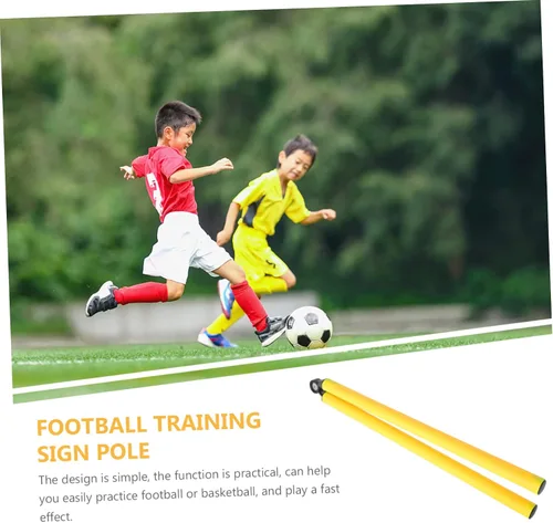 Vista 6 de BESPORTBLE 1 juego de bastones de agilidad de entrenamiento de fútbol, equipo de entrenamiento de fútbol para atletismo, regates y coordinación