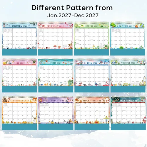 Vista 7 de Calendario de escritorio 2027 – Calendario de escritorio abatible de pie