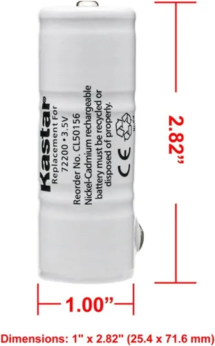 Vista 2 de Kastar Paquete de 1 batería Ni-CD de 3.5 V 750 mAh de repuesto para Welch Allyn 71670, 60835, 71000, 11720 11730, Otoscopio 20000, Otoscopio 71000