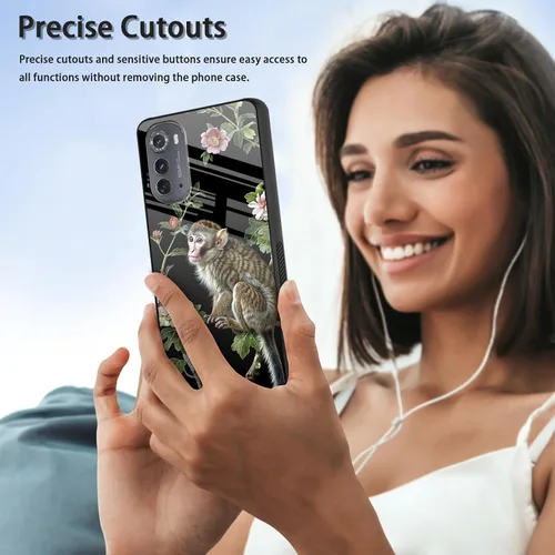 Vista 249 de Funda para Motorola Moto Edge 2022, cubierta trasera de vidrio templado con protector de pantalla, funda protectora a prueba de golpes para Motorola