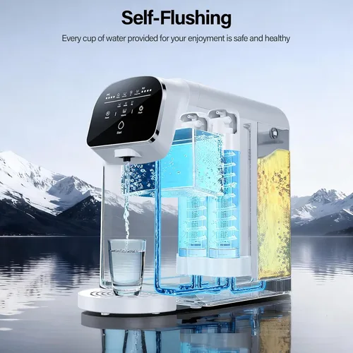Vista 11 de Aigerri Filtro de agua portátil de ósmosis inversa para encimera con sistema de filtración de ósmosis inversa UV, 5 etapas, no necesita instalación