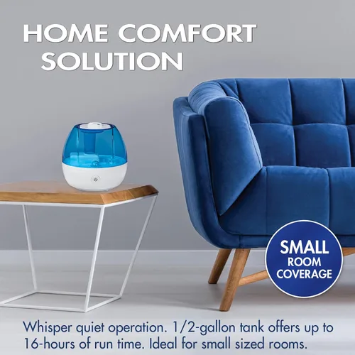 Vista 3 de Thera Care Cool Mist Humidificador ultrasónico Para habitaciones de tamaño mediano No requiere filtro 16 horas de tiempo de funcionamiento