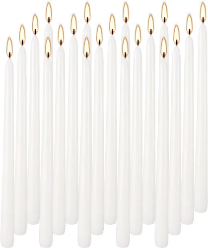 Vista 19 de Howemon 20 velas de pilar de cera de larga combustión a granel de 2 x 4 pulgadas, sin goteo, sin perfume, sin humo, para bodas, fiestas, spa