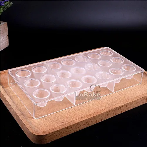 Vista 3 de LoBake 21 cavidades de diámetro 1.2 in forma de cono de policarbonato PC chocolate molde caramelo cubo de hielo molde Sugarcraft moldes DIY hornear