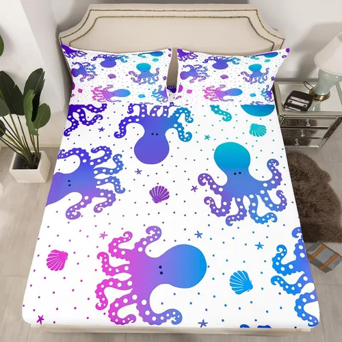 Vista 33 de Erosebridal Juego de sábanas de ratas para niños, tamaño Queen, juego de ropa de cama con diseño de roedores de ratón, divertido diseño de animales