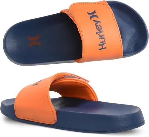 Vista 19 de Hurley Naia - Sandalias de deslizar para niñas y niños, pantuflas de puesta fácil con correa ajustable, sandalias para niños
