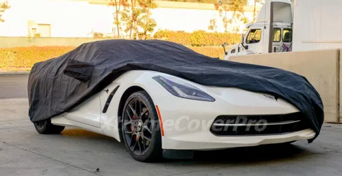 Vista 3 de Funda de automóvil personalizada para Chevy Corvette C7 XTREMECOVERPRO Gold Series 2014, 2015, 2016, 2017, 2018, 2019, color negro