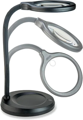 Vista 2 de DeskBrite 300, lupa asférica de 2X Power Lupa de escritorio COB LED Lit - Hobbyist, manualidades, lectura - baja visión (LM-30)
