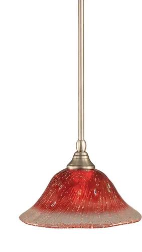 Vista 109 de Toltec Lighting Tallo Colgado Mini colgante, acabado de cobre negro, 3.5" cuadrado humo burbuja vidrio