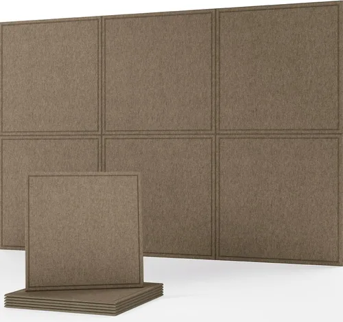 Vista 18 de Soundproofing Panels, Decorative Acoustic Wall Art, Sound Absorbing, 6 Pack Spatial Line