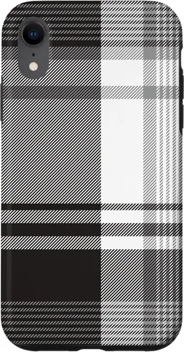 Vista 25 de Black White Grey Plaid Winter Fall Halloween Pattern Design Case for iPhone 17
