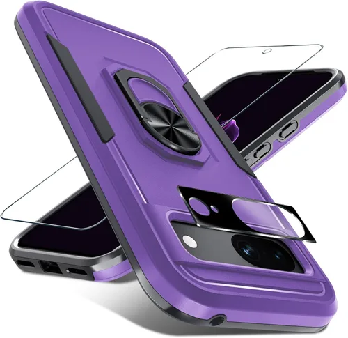 Vista 22 de Janmitta Funda para Google Pixel 8a con Protector de Pantalla + Protector de Lente de Cámara, Resistente a Prueba de Golpes de Servicio Pesado