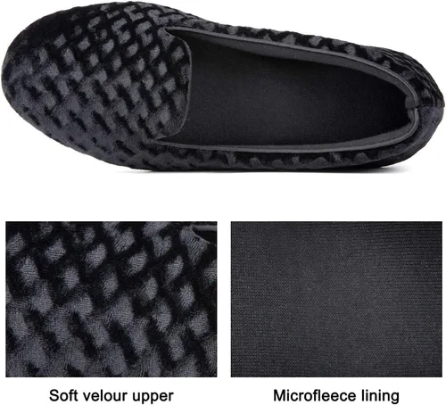 Vista 3 de RockDove Pantuflas de espuma viscoelástica de terciopelo para mujer