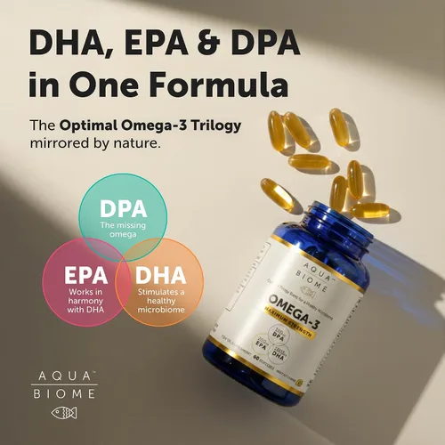 Vista 4 de Aqua Biome by Enzymedica Omega 3 Aceite de pescado de máxima resistencia