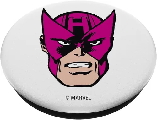 Vista 2 de Marvel Hawkeye Classic Big Face PopSockets Grip y soporte para teléfonos y tabletas, Negro