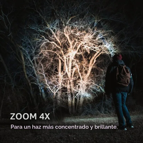 Vista 5 de NEBO Davinci 2000 linterna y cargador portátil 2000 lúmenes, 4 modos de luz, banco de energía recargable por USB, impermeable, luz de camping LED