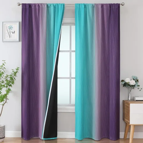 Vista 37 de Estelar Textiler Cortinas oscurecedoras beige y blanco grisáceo de 45 pulgadas de largo, cortinas graduadas con bloqueo de luz para baño, cortinas