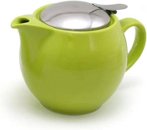 Vista 10 de ZERO JAPAN - Tetera redonda de 15 oz (450 cc) con tapa SLS e infusor de tomate