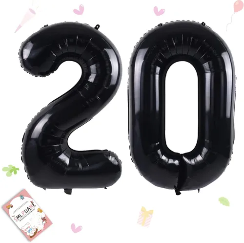 Vista 9 de Globos grandes de 40 pulgadas de números del 0 al 9, globos numéricos para decoración de fiesta de cumpleaños, globos de helio de aluminio