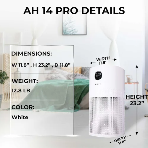 Vista 2 de Paquete de purificador de aire inteligente con filtros de más de 3 años – WiFi y control de aplicaciones, monitor PM2.5, limpiador de aire