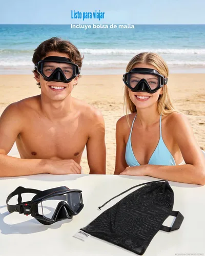 Vista 7 de Aegend Gafas de natación para adultos y niños, gafas de visión amplia de 220° para nadar
