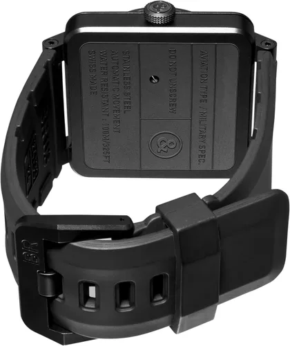 Vista 2 de Bell & Ross BR-03-92-PHANTOM Aviation Reloj de pulsera con esfera negra para hombre