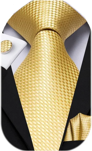 Vista 39 de Dubulle Corbata tejida de cachemira para hombre y gemelos de pañuelo para hombre, conjunto de gemelos para boda formal y negocios