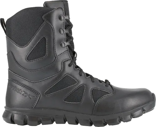 Vista 2 de Reebok Rb8805 Sublite Cushion Soft Toe Botas tácticas de 8 pulgadas con cremallera lateral negro militar, Negro