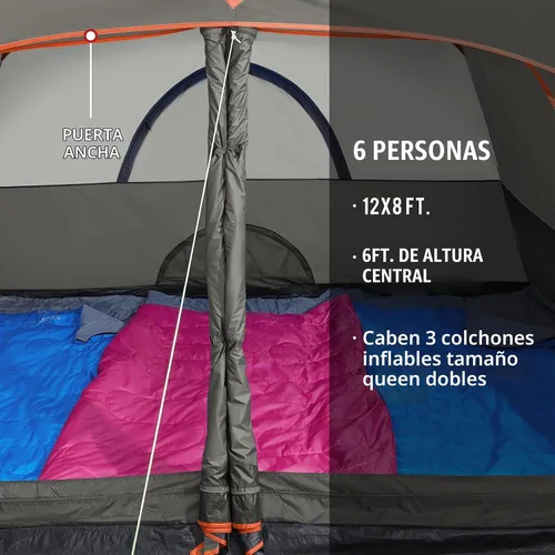 Vista 5 de CAMEL CROWN Tents for Camping 4/6 Person Tent Waterproof Easy Setup Backpacking Tents