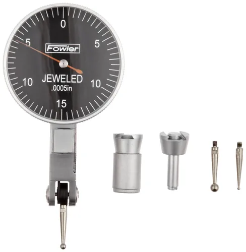 Vista 7 de Fowler 52-563-772-0, Indicador de prueba horizontal con rango de medición de 0-0.008" (negro)