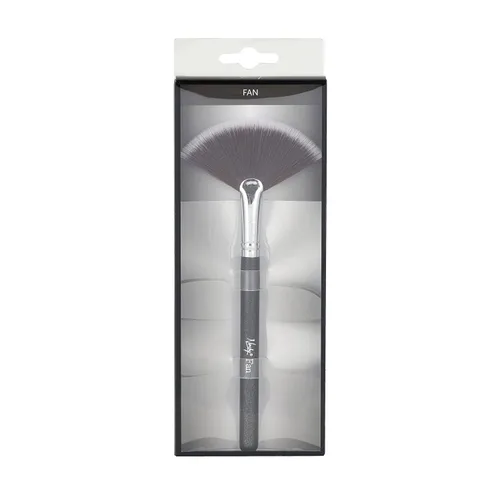 Vista 5 de Nanshy Brocha iluminadora de abanico, maquillaje profesional para rubor, bronceador, mezcla, brocha de resaltado y más, pincel de polvo fijador