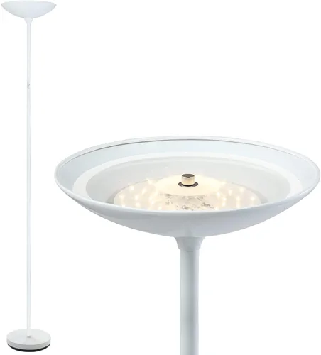 Vista 13 de Lámpara de pie, lámpara de pie, lámpara de pie LED Torchiere de 20 W, 2000 lm, regulable continuo, control táctil, luz diurna de 3000 K, vida útil