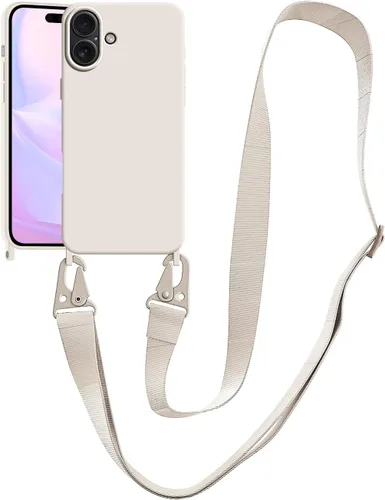 Vista 101 de Funda compatible con iPhone 8 Plus, iPhone 7 Plus/6 Plus/6S Plus con cordón, funda cruzada para iPhone con correa ajustable de silicona para iPhone