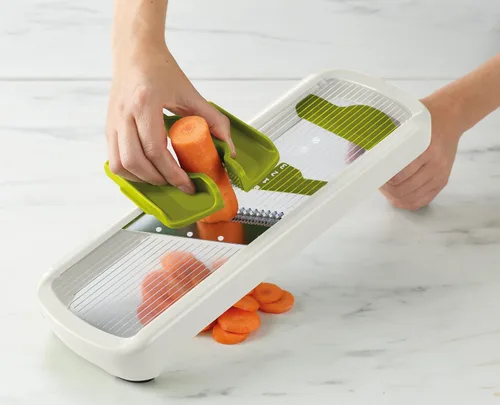 Vista 5 de Joseph Joseph Mandolina multiagarre con agarre de precisión para alimentos, talla única, verde/blanco