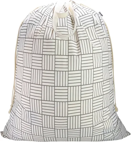 Vista 40 de Bolsa de lona para lavandería con asas y cordón 30 pulgadas de ancho x 35 Bolsa de almacenamiento de lona gruesa, grande, resistente, lavable