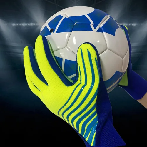 Vista 2 de Portero de fútbol con guantes de portero antideslizantes para adultos, hombres/mujeres, guantes de fútbol sin muñeca con agarre fuerte, palmas