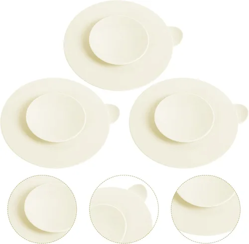 Vista 8 de 3 alfombrillas de silicona antideslizantes para vajilla para una fácil limpieza, mejoradas habilidades alimenticias, silicona de grado alimenticio