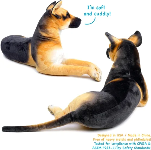 Vista 5 de TigerHart Hilde The German Shepherd - Perro de peluche grande de 34 pulgadas (medida de cola no incluida)