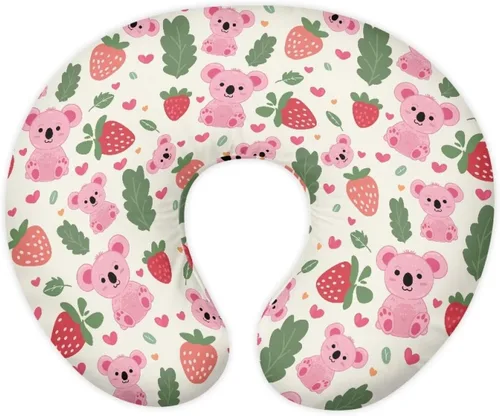 Vista 45 de Funda de almohada de alimentación de ajolote azul, funda de almohada de lactancia materna con margaritas para niñas recién nacidas, funda