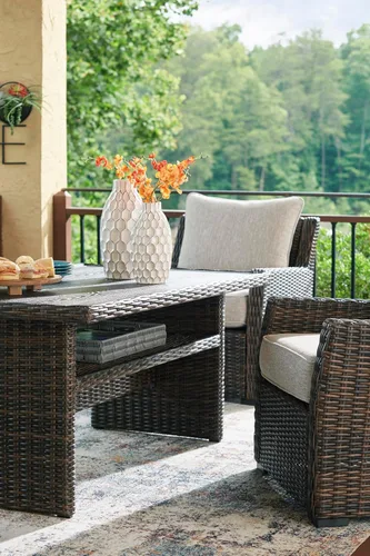 Vista 13 de Signature Design by Ashley Brook Ranch - Mesa de comedor para exteriores
