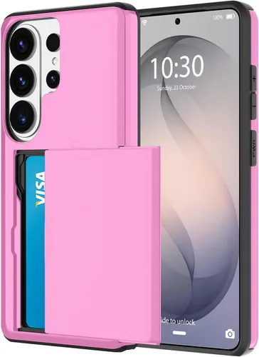Vista 120 de Funda tipo cartera para Samsung Galaxy S22 con ranura para 2 tarjetas de crédito Funda a prueba de golpes Hybrid Heavy Duty Protection Armor Funda