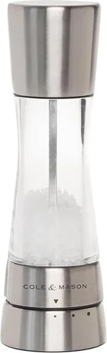 Vista 11 de Cole & Mason H332293 Derwent Black Wood Salt and Pepper Mills, Gourmet Precision+, Ajuste de Molienda, Haya Teñida/Acrílico, 190 mm, Juego