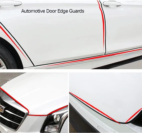 Vista 4 de Kit de moldura de borde de puerta automotriz con cinta, protector de labios en forma de L para guardabarros de automóvil, estribos, conchas