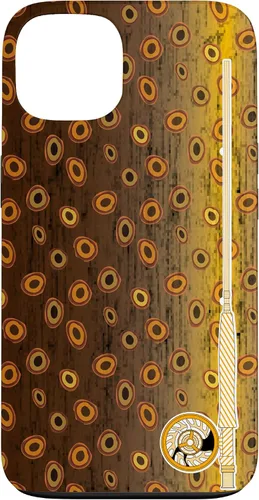 Vista 7 de Funda de pescador con estampado de trucha marrón para iPhone 16