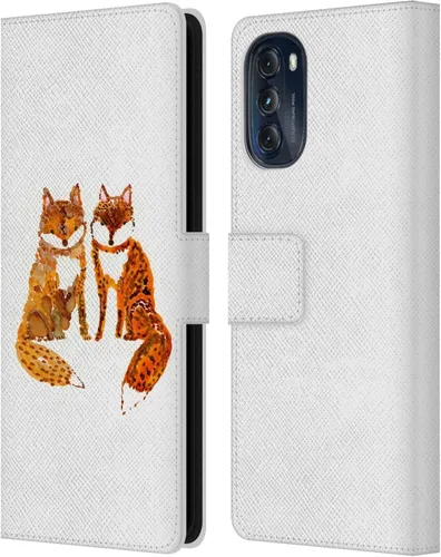 Vista 15 de Head Case Designs Officially Licensed Wyanne Blue Watercolour Bear Animals 2 Leather Book Wallet Case Cover Compatible with Motorola Moto G (2022)