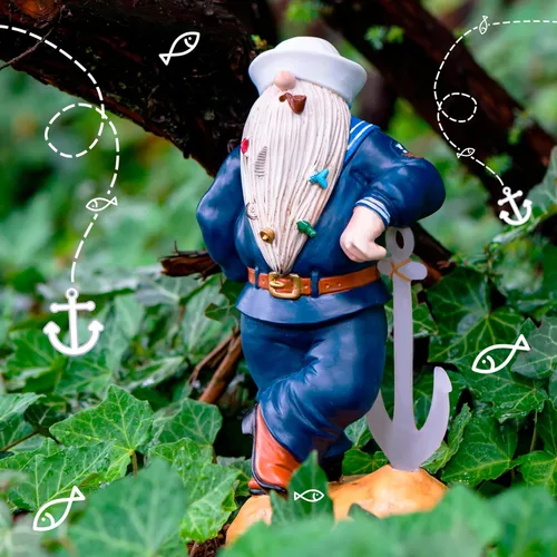 Vista 7 de Gnomo azul marino de 11.43 x 5.5 pulgadas, divertidos gnomos de jardín, decoraciones de gnomos para patio, decoración patriótica de jardín, regalos